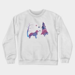 Golden Retriever Winter Art Crewneck Sweatshirt